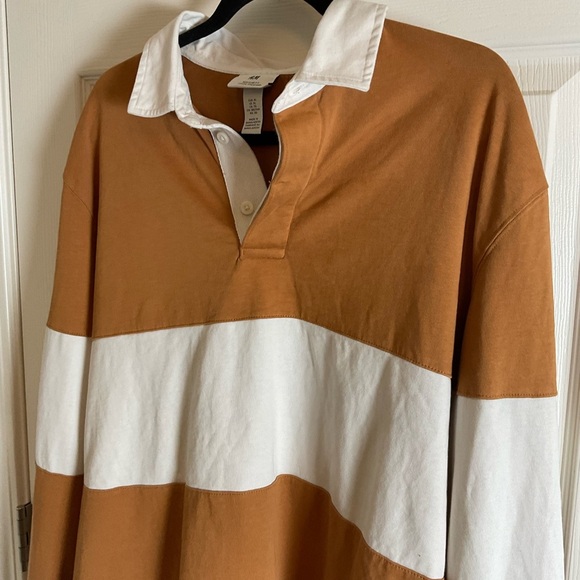 H&M Men regular fit coupe standard Rugby Shirt size X-Large - Picture 4 of 9